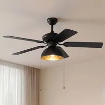 LUCANDE Shamoian 132 cm Deckenventilator Schwarz