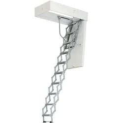 Dolle Bodentreppe clickFIX® vario 120x60cm Aluminium-Scherentreppe 347–386cm Raumhöhe mit U-Wert 0,49