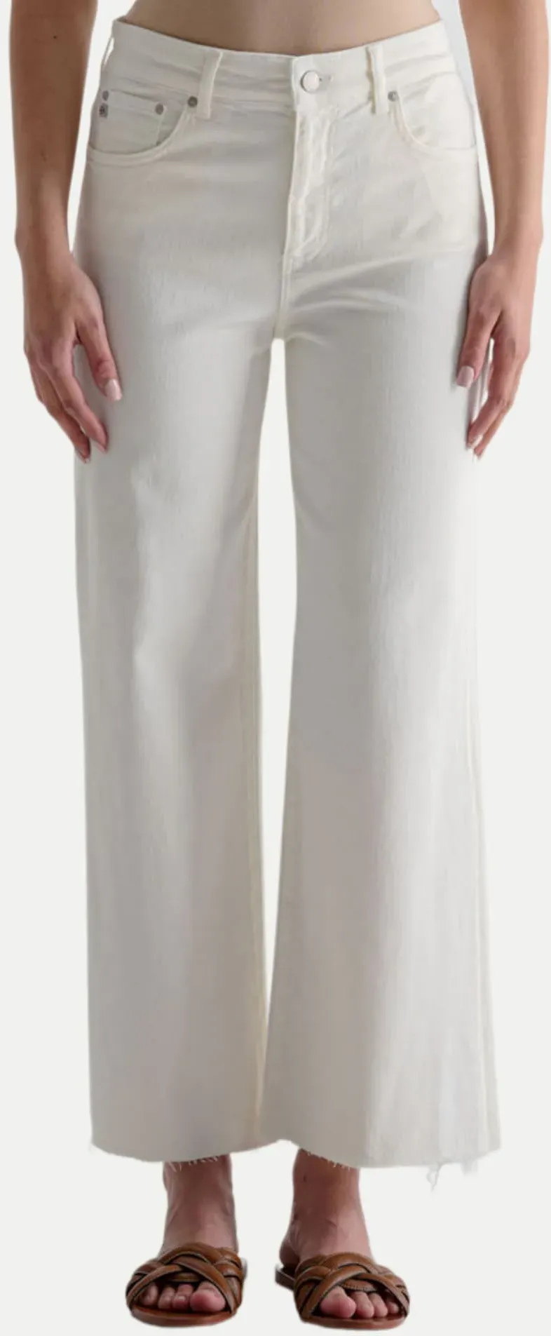 Wide-Leg Jeans Saige Weiß 31