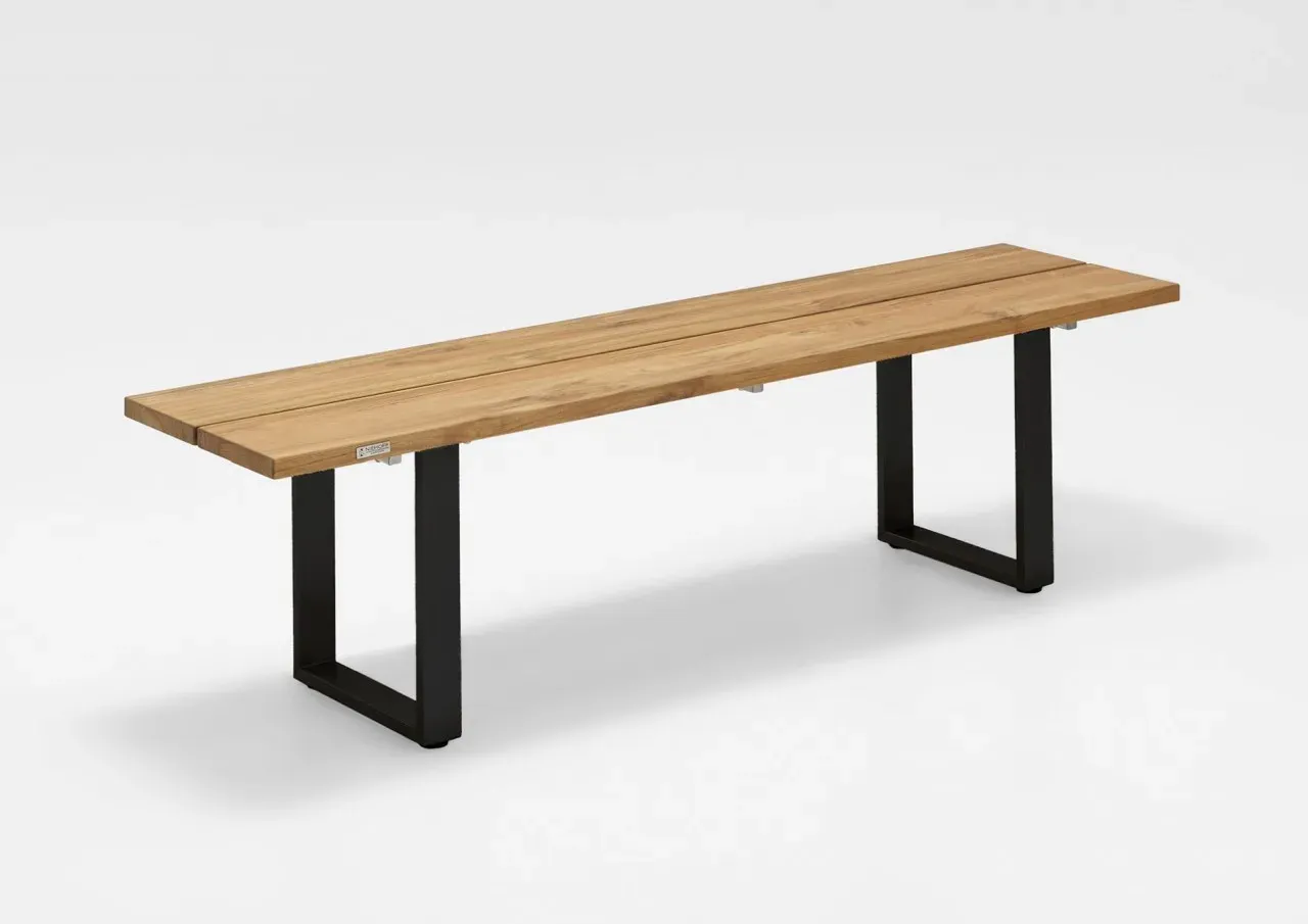 Bank Nemo Profilkufen anthrazit - 220 cm HPL Pesaro Marble