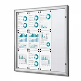 Showdown® Displays Schaukasten S B1 grau 12x DIN A4 96,1 x 2,3 x 100,4 cm, 1 St.