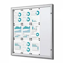 Showdown® Displays Schaukasten S B1 grau 12x DIN A4 96,1 x 2,3 x 100,4 cm, 1 St.