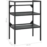 vidaXL Badezimmer Waschtischgestell 59 x 83 cm Schwarz