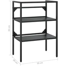 vidaXL Badezimmer Waschtischgestell 59 x 83 cm Schwarz