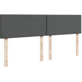 vidaXL Boxspringbett 180 x 200 cm Dunkelgrau