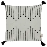 Adorist Dekokissen, Design Boho Kissenbezug Tassel, quadratisch schwarz|weiß