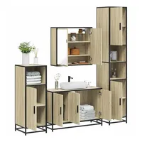 VidaXL Badmöbel-Set Sonoma 4-tlg. Eiche