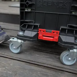 QBRICK System PRO Transport Platform Transportwagen 506 x 325 x 140 mm mit 4 Lenkrollen Und 2 Bremsen -