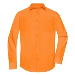 Herrenhemd Poplin Langarm JN678, orange, Größe XL - orange - XL