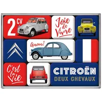 Nostalgic-Art Retro Kühlschrank-Magnete, 9 Stück, Citroen – 2CV C'est