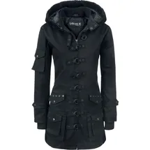 Gothicana by EMP Damen schwarzer Parka mit Nieten M - M