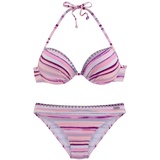 VENICE BEACH Push-Up-Bikini, Damen lachs-bedruckt, Gr.36 Cup C,