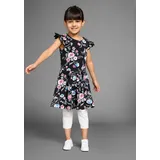 Kidsworld Jerseykleid "Shirtkleid im trendigen Allover-Muster", Mädchen, Gr.