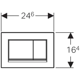 Geberit Sigma30 Betätigungsplatte für 2-Mengen-Spülung weiß/hochglanz-verchromt 115.883.KJ.1