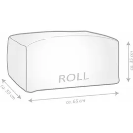 Sitting Point Sitzsack Roll Woolly Stoff Weiß