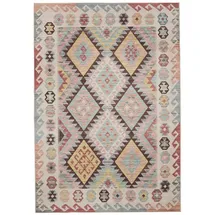 benuta Basic Waschbarer Teppich George - Multicolor 80x150 cm - Kunstfaser - Rechteckig & im Style: Kelim, Ethno-Style, Shabby Chic - Pflegeleicht für