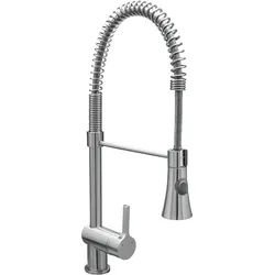 Spültischarmatur CORNAT "Einhebelmischer", grau (edelstahl), B:9,4cm H:53,3cm T:28,2cm, Messing, Armaturen
