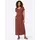 Casual Looks Jerseykleid Shirtkleid Unifarben Rotbraun 42
