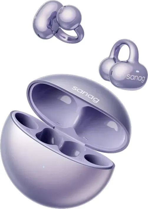 Sanag S6S Outdoor Sports Wireless Earphones Open-Ear Microphone with Touch-Activated Headphones S-S6S-Headphones-Purple