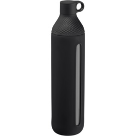 WMF Trinkflasche Glas 750ml, Borosilikatglas, Trinkflasche mit Schutzhülle, Glasflasche Kohlensäure geeignet, Drehverschluss,