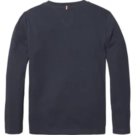 Tommy Hilfiger Basic Knit Langarm-T-Shirt Sky Captain 10 Jahre