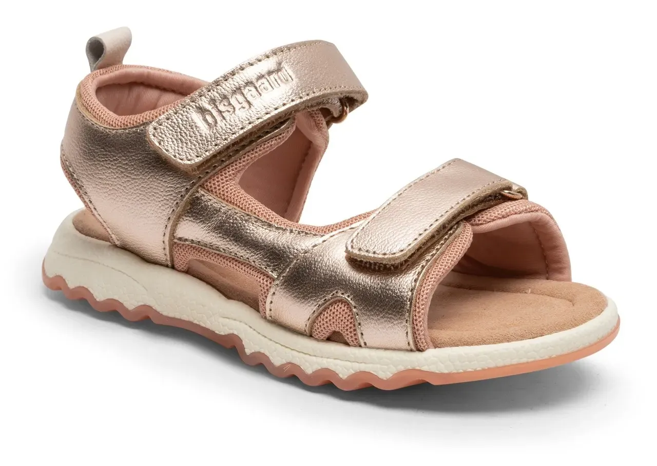 Sandale BISGAARD "coco" Gr. 33, rosegold (rosègoldfarben rose) Kinder Schuhe Sommerschuh, Klettschuh, Sandalette, mit Klettverschlüssen