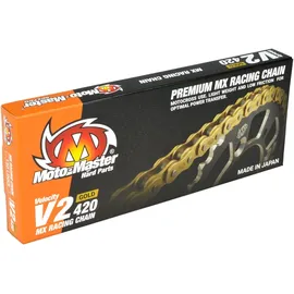 Moto-Master 420v2 Kette Gold 130 Links Kettenschloss