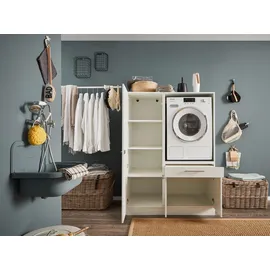 laundreezy LDSK6 Waschmaschinenschrank 117,5 x 162 x 67,5 cm Weiß Holzwerkstoff