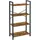 VASAGLE Bücherregal 66 x 30 x 120 cm Braun-Schwarz