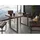 Massivmoebel24 Baumtisch 140 x 77 x 90 cm grau/silber