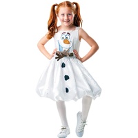Rubie's 300287 5-6 Disney Frozen Kostüm, Mädchen, weiß, M