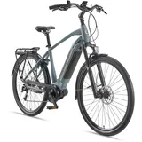 RUHRWERK E-Bike Herren MT800 28 Zoll Mittelmotor 8-Gang Kettenschaltung - grau