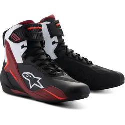 Alpinestars Faster 4, Schuhe - Schwarz/Weiß/Dunkelrot - 11