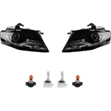 Scheinwerfer + Blinkersockel Front passend für Audi A4 + Leuchtmitteln Satz LR Johns