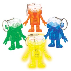 Blinkende Schlüsselanhänger "Roboter" (pro Set 5) Mitgebsel