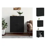 vidaXL Sideboard Schwarz 69,5x34x90 cm Holzwerkstoff