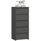 home collective Kommode 40 x 92 x 35 cm Graphit/Schwarz