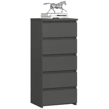 home collective Kommode 40 x 92 x 35 cm Graphit/Schwarz