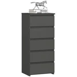 home collective Kommode 40 x 92 x 35 cm Graphit/Schwarz
