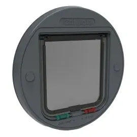 Cat Mate Katzenklappe für Glas mit manueller 4-Wege-Verriegelung – (210) grau