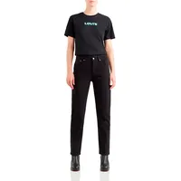 Levi's 501 Crop Jeans mit hoher Taille in Black Sprout-W24 / L26