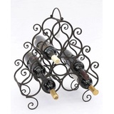 DanDiBo Ambiente DanDiBo Weinregal JC130060 aus Metall für 10 Flaschen Flaschenhalter 52 cm Flaschenregal
