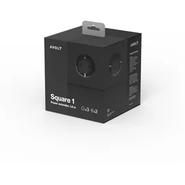Avolt Square 1 Steckdosenleiste USB-C 30 W 1,8 m Stockholm Black