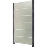 staket pro Glaszaun 1,22 m grau/streifendekor dekor 82