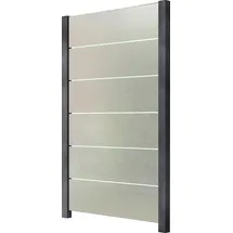 staket pro Glaszaun 1,22 m grau/streifendekor dekor 82