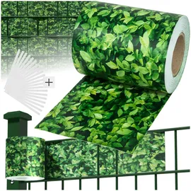 Tectake Sichtschutzstreifen 7000 x 19 cm grün PVC