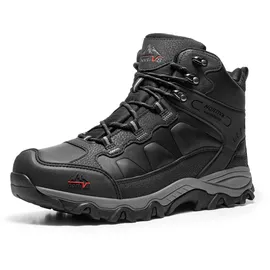 NORTIV 8 Herren Trekkingschuhe Wanderschuhe Outdoorschuhe Wanderstiefel Wasserdicht Hiking Boots Kletterschuhe Bergsteigen Klettern Wandern Schuhe,Size 44,Schwarz,NMUMHB2501 - 44 EU