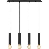 GLOBO Hängeleuchte Metall Schwarz, matt, 4x E27