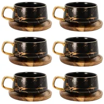 Intirilife Teetasse 0,2 l Schwarz 6 St.