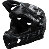 Bell Helme Bell Super Dh MIPS Fahrradhelm MTB, Matte/Gloss Black camo, L | 58-62cm